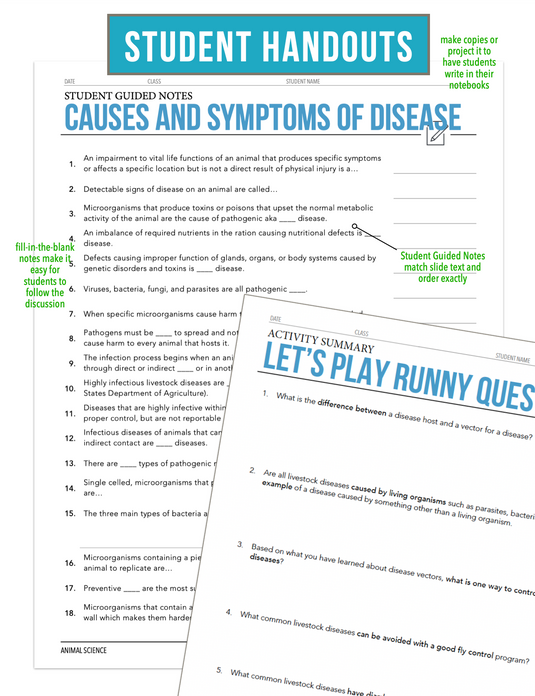 CCANS09.1 Causes and Symptoms of Disease, Animal Science Complete Curriculum