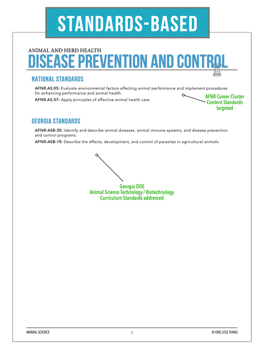 CCANS09.3 Disease Prevention and Control, Animal Science Complete Curriculum