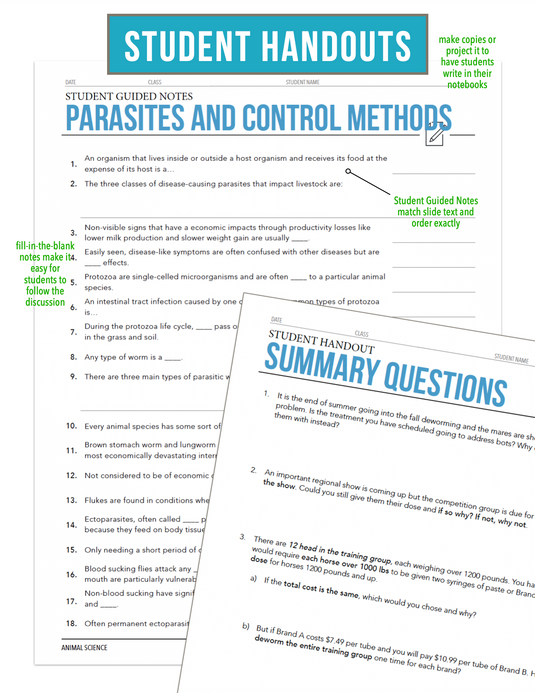 CCANS09.4 Parasites and Control Methods, Animal Science Complete Curriculum