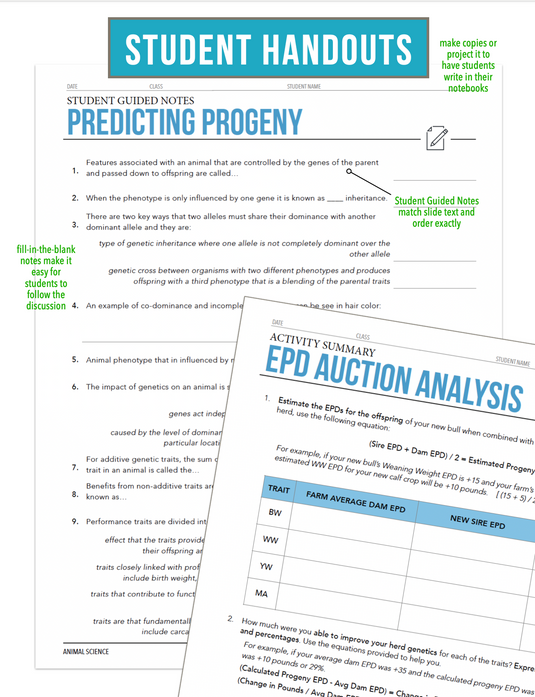 CCANS10.2 Predicting Progeny, Animal Science Complete Curriculum