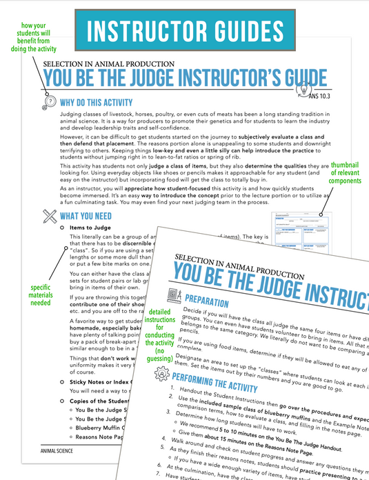 CCANS10.3 Selection in Animal Production, Animal Science Complete Curriculum