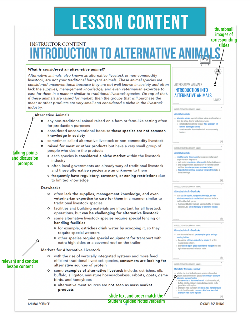 Load image into Gallery viewer, CCANS12.1 Introduction to Alternative Animals, Animal Science Complete Curriculum
