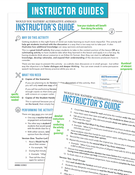 CCANS12.1 Introduction to Alternative Animals, Animal Science Complete Curriculum