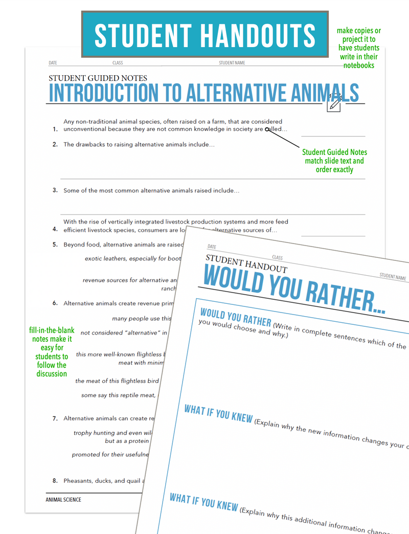 Load image into Gallery viewer, CCANS12.1 Introduction to Alternative Animals, Animal Science Complete Curriculum
