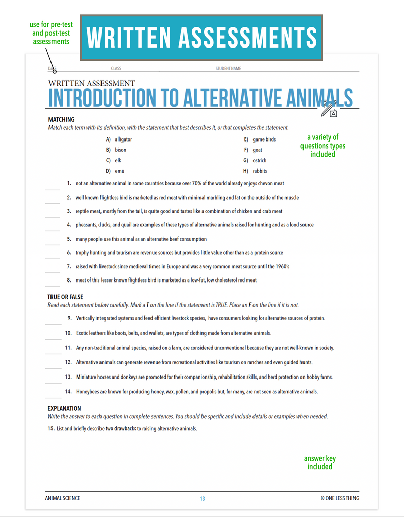 Load image into Gallery viewer, CCANS12.1 Introduction to Alternative Animals, Animal Science Complete Curriculum
