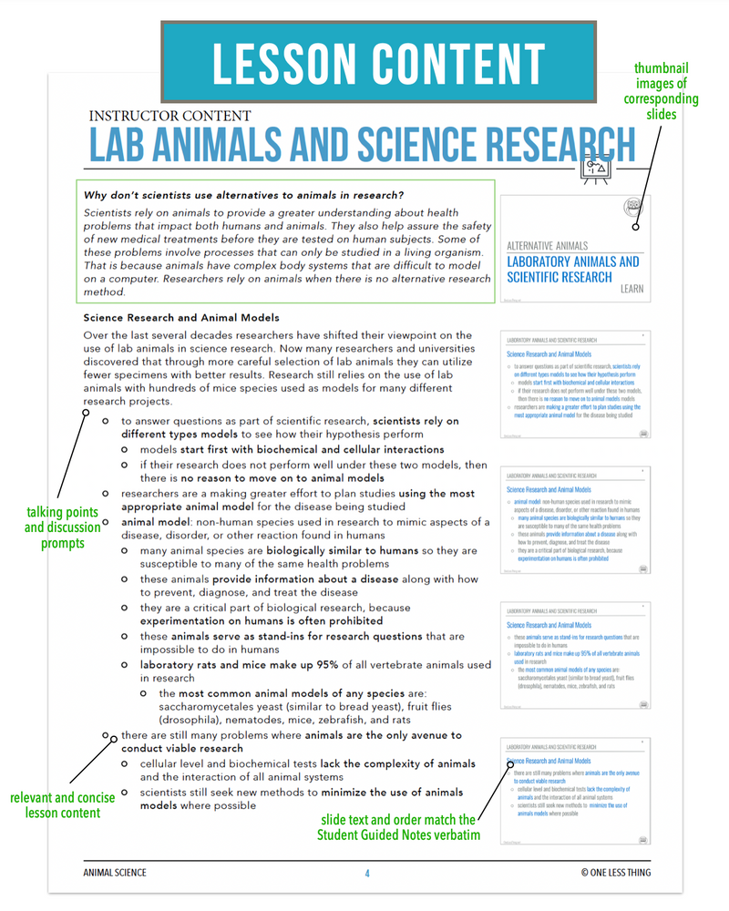 Load image into Gallery viewer, CCANS12.2 Lab Animals and Science Research, Animal Science Complete Curriculum
