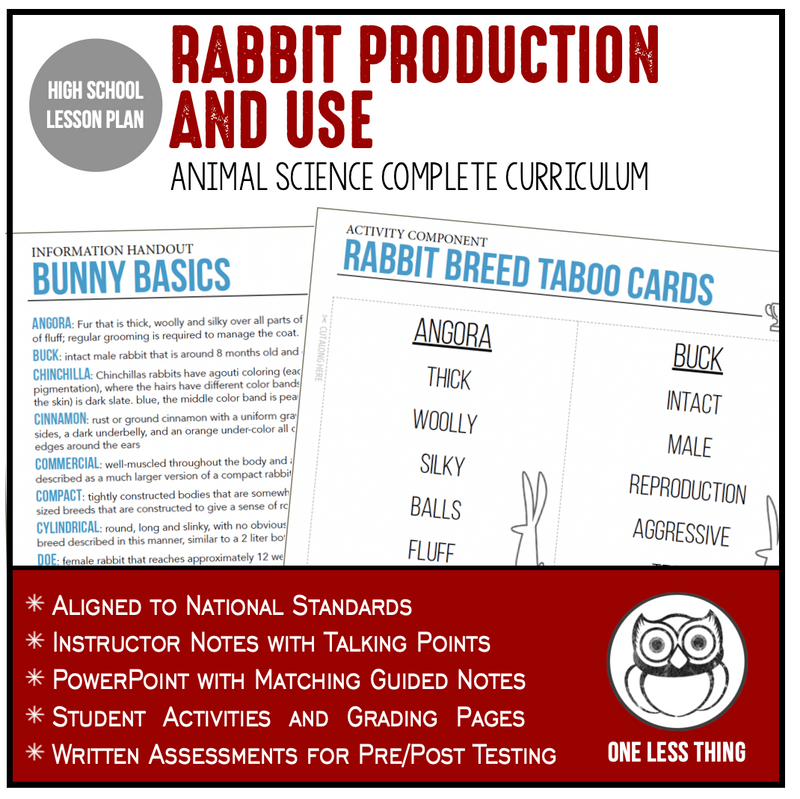 Load image into Gallery viewer, CCANS12.3 Rabbit Production and Use, Animal Science Complete Curriculum
