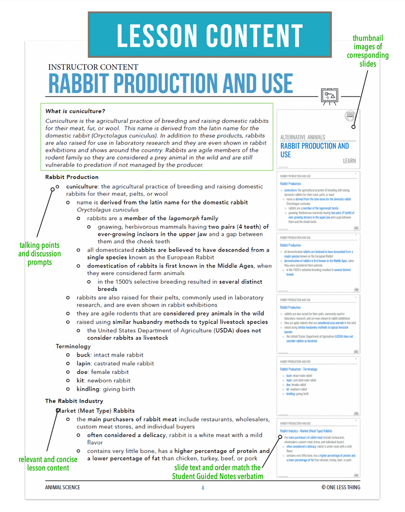 Load image into Gallery viewer, CCANS12.3 Rabbit Production and Use, Animal Science Complete Curriculum
