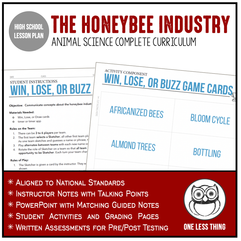 Load image into Gallery viewer, CCANS12.4 The Honeybee Industry, Animal Science Complete Curriculum
