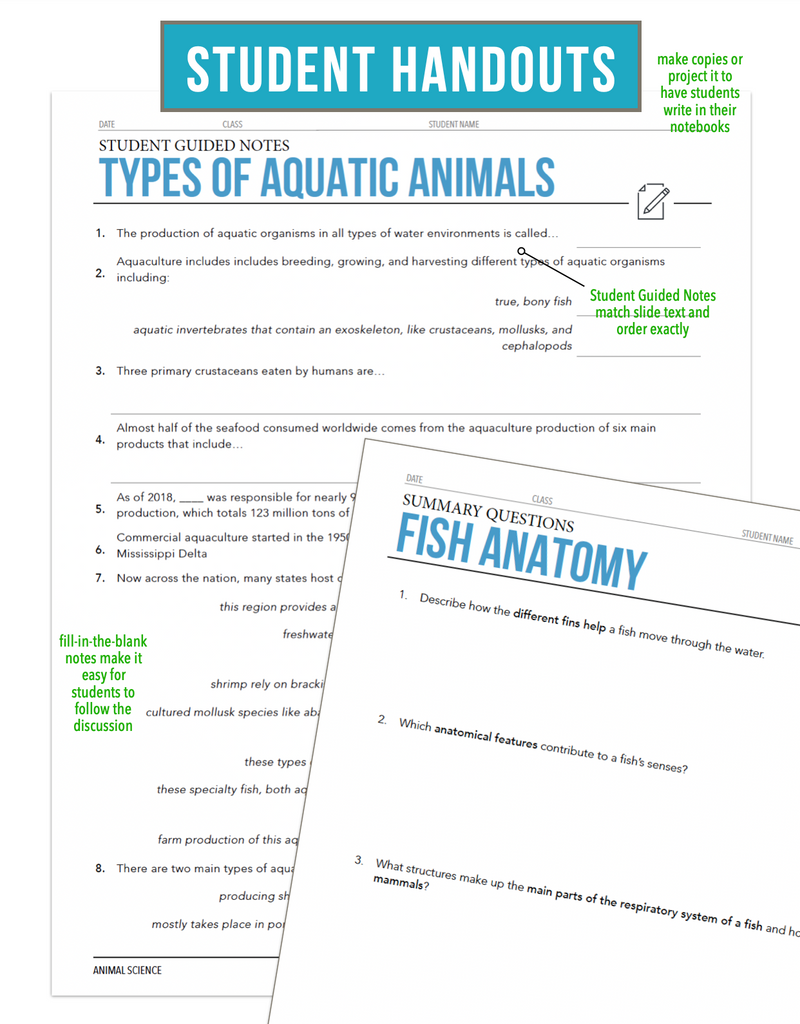 Load image into Gallery viewer, CCANS13.1 Types of Aquatic Animals, Animal Science Complete Curriculum
