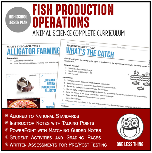 CCANS13.2 Fish Production, Animal Science Complete Curriculum