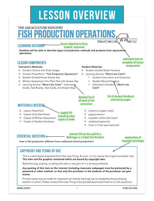 CCANS13.2 Fish Production, Animal Science Complete Curriculum