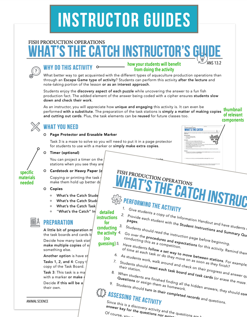 Load image into Gallery viewer, CCANS13.2 Fish Production, Animal Science Complete Curriculum
