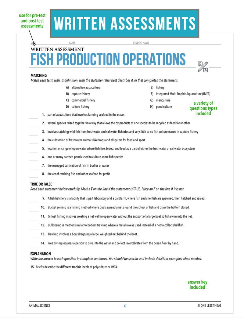 Load image into Gallery viewer, CCANS13.2 Fish Production, Animal Science Complete Curriculum
