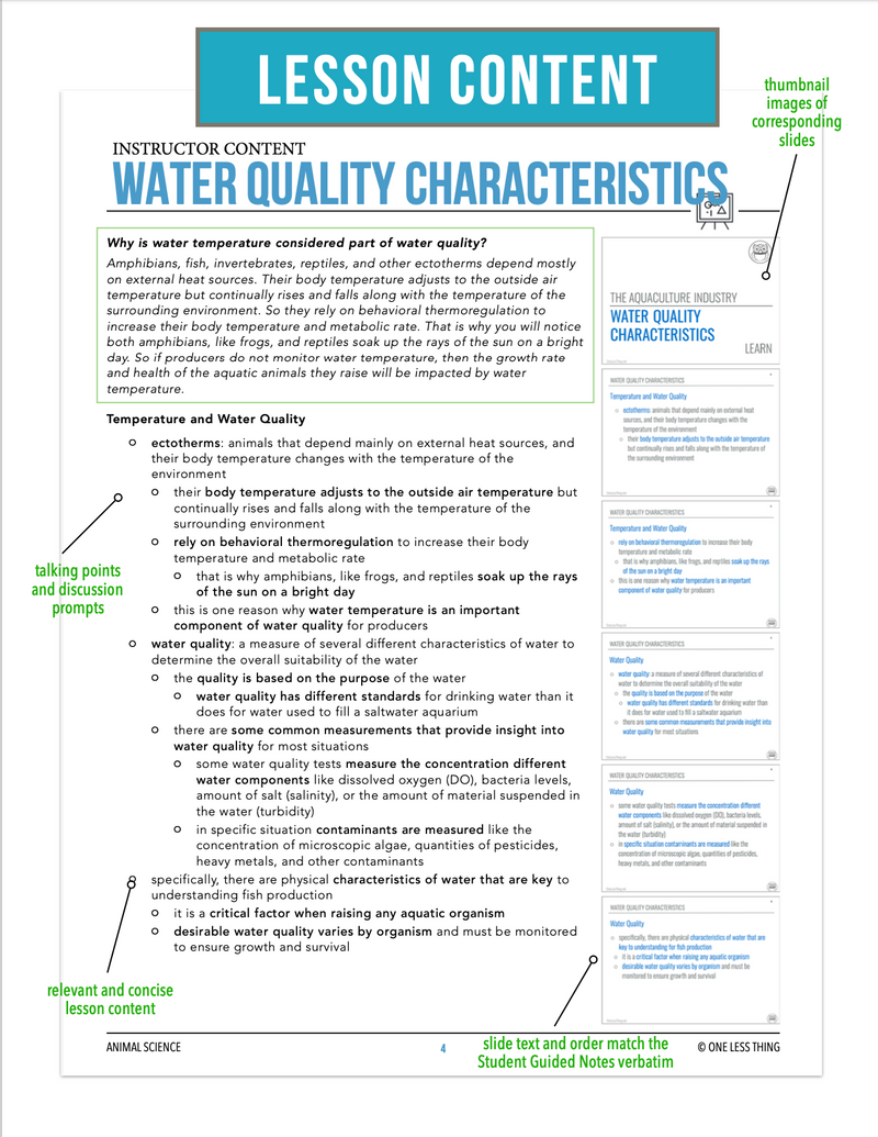 Load image into Gallery viewer, CCANS13.3 Water Quality Characteristics, Animal Science Complete Curriculum
