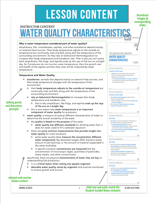 CCANS13.3 Water Quality Characteristics, Animal Science Complete Curriculum