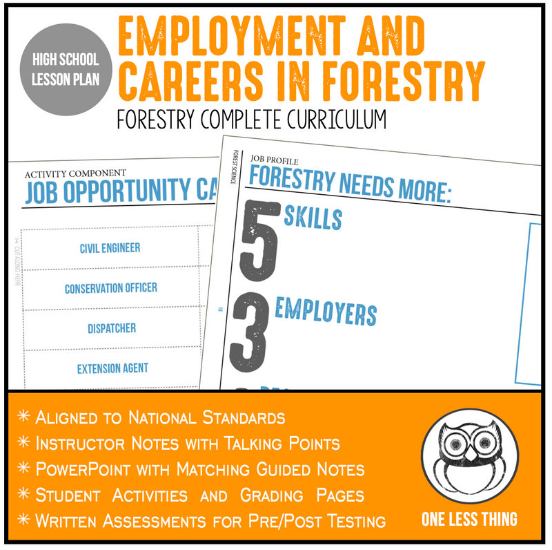 Load image into Gallery viewer, CCFOR01.3 Employment and Careers, Forestry Complete Curriculum
