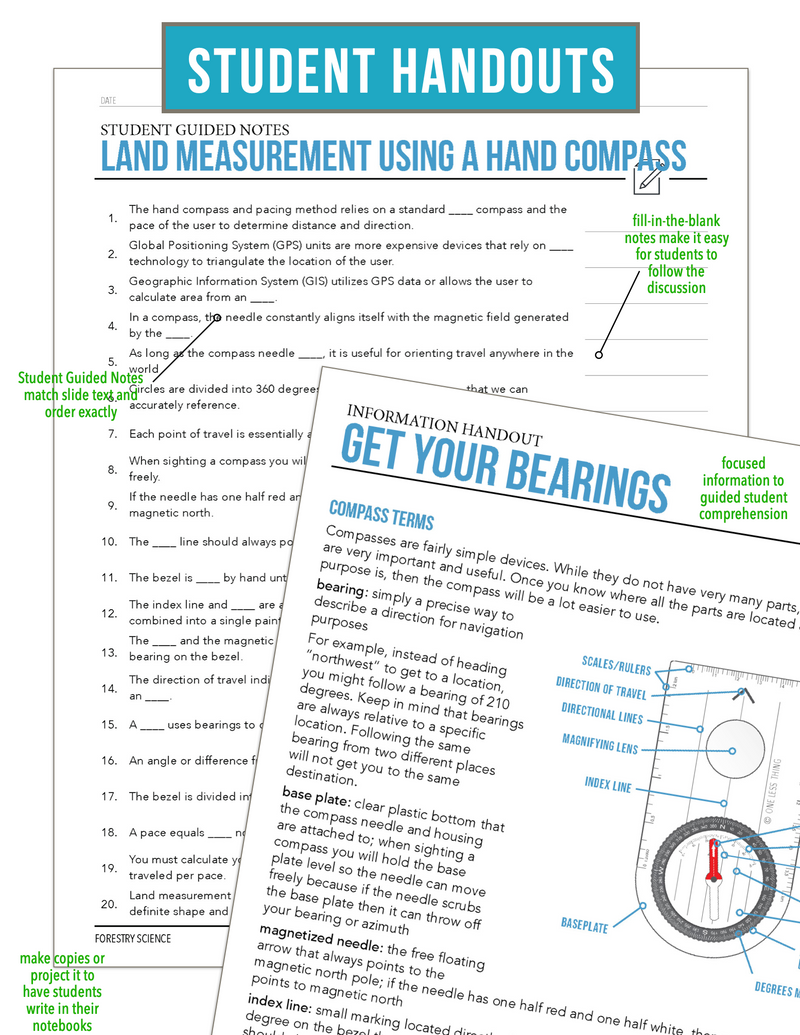 Load image into Gallery viewer, CCFOR11.1 Land Measurement with a Compass, Forestry Complete Curriculum
