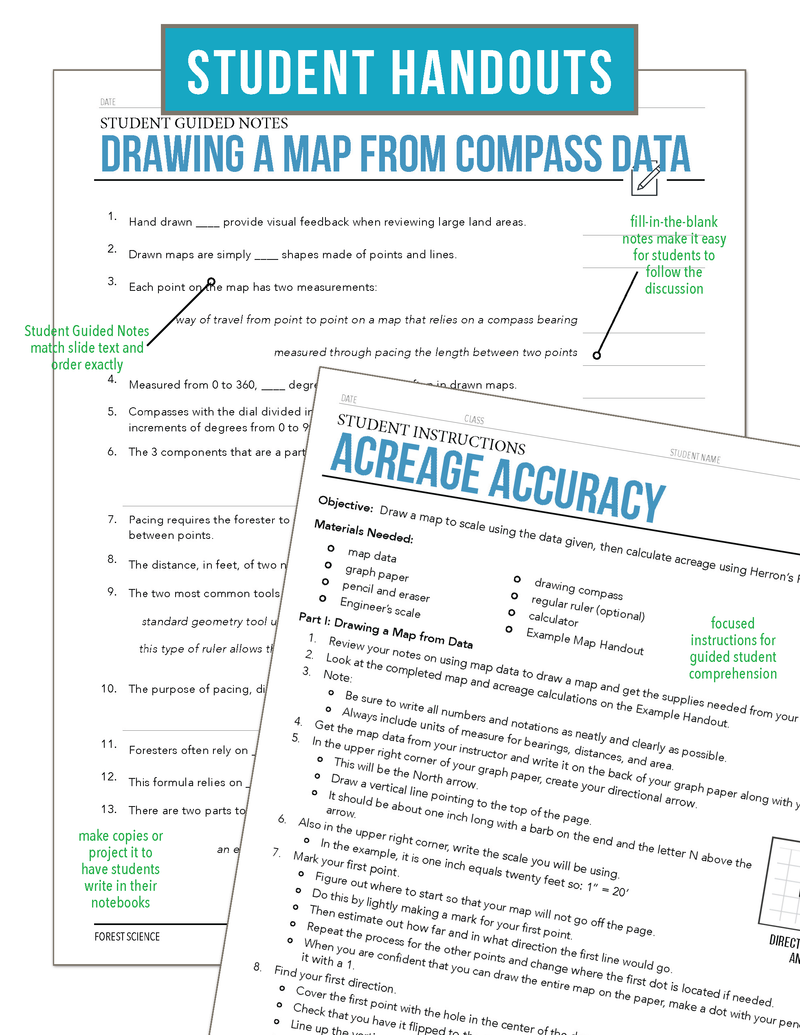 Load image into Gallery viewer, CCFOR11.2 Drawing a Map from Compass Data, Forestry Complete Curriculum
