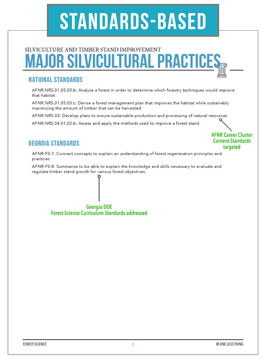 CCFOR12.2 Major Silvicultural Practices, Forestry Complete Curriculum