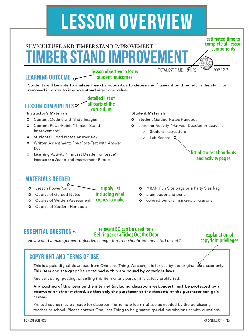 Load image into Gallery viewer, CCFOR12.3 Timber Stand Improvement, Forestry Complete Curriculum
