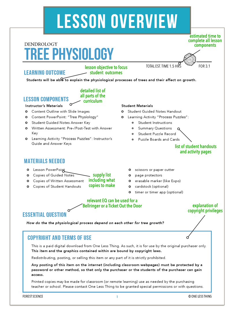 Load image into Gallery viewer, CCFOR03.1 Tree Physiology, Forestry Complete Curriculum
