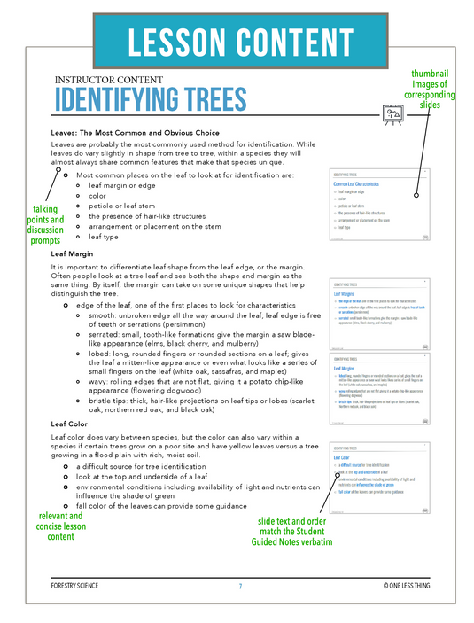 CCFOR03.2 Identifying Trees, Forestry Complete Curriculum