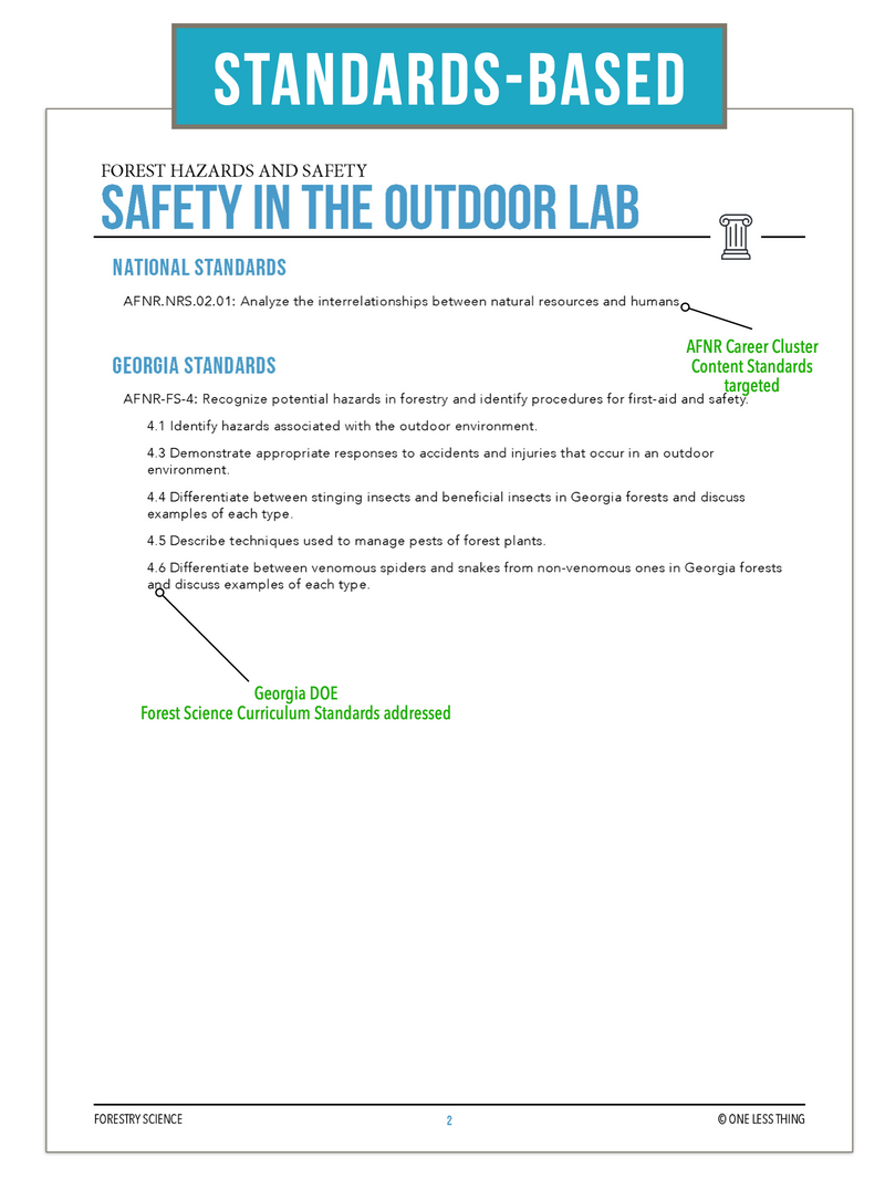 Load image into Gallery viewer, CCFOR04.1 Safety in the Outdoor Lab, Forestry Complete Curriculum
