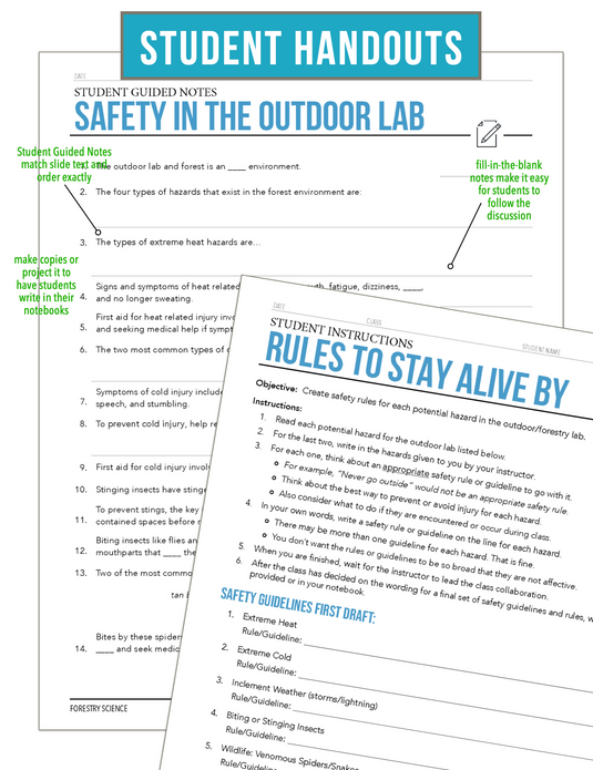 CCFOR04.1 Safety in the Outdoor Lab, Forestry Complete Curriculum