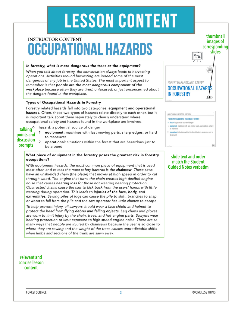 Load image into Gallery viewer, CCFOR04.2 Occupational Hazards, Forestry Complete Curriculum
