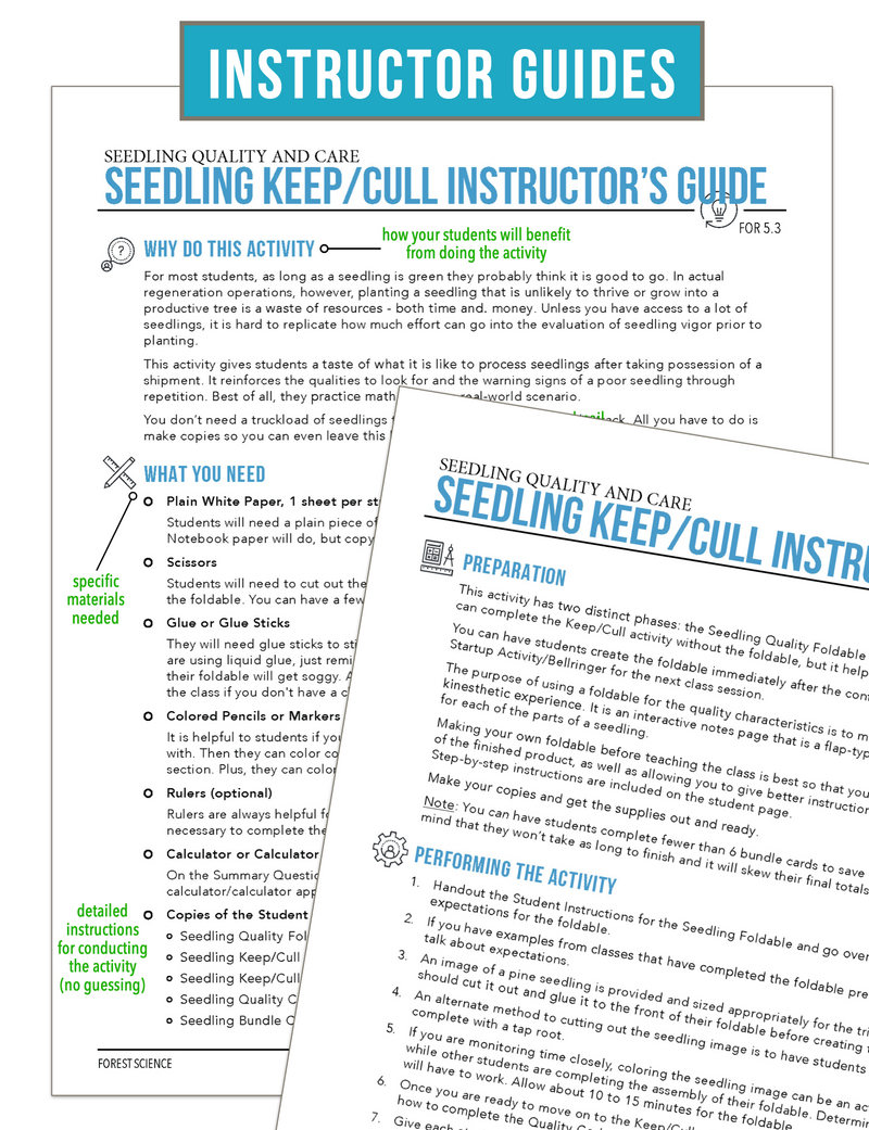 Load image into Gallery viewer, CCFOR05.3 Seedling Quality and Care, Forestry Complete Curriculum
