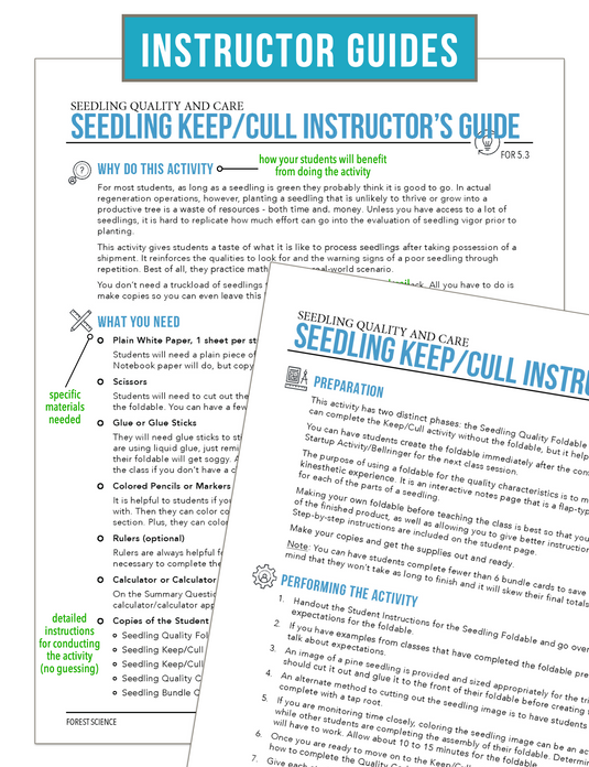 CCFOR05.3 Seedling Quality and Care, Forestry Complete Curriculum