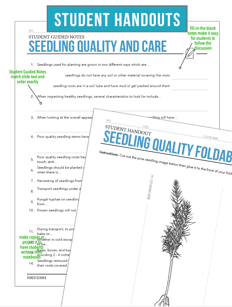 Load image into Gallery viewer, CCFOR05.3 Seedling Quality and Care, Forestry Complete Curriculum
