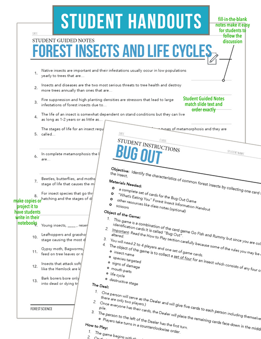 CCFOR08.1 Forest Insects and Life Cycles, Forestry Complete Curriculum