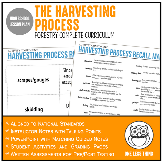 CCFOR09.1 The Harvesting Process, Forestry Complete Curriculum