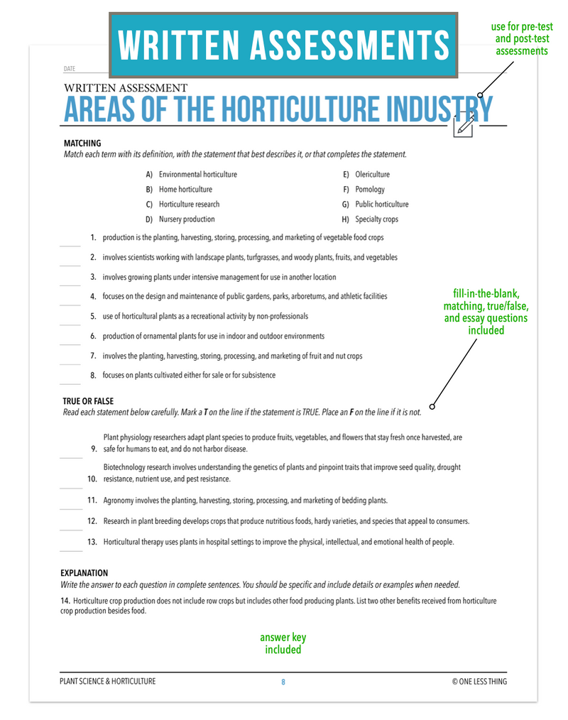 Load image into Gallery viewer, CCPLT02.1 Areas of the Horticulture Industry, Plant Science Complete Curriculum
