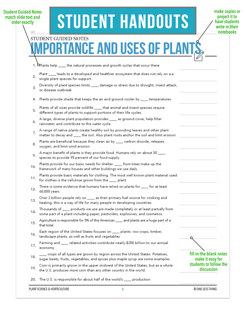 Load image into Gallery viewer, CCPLT02.2 Importance and Uses of Plants, Plant Science Complete Curriculum
