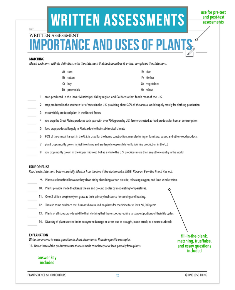 Load image into Gallery viewer, CCPLT02.2 Importance and Uses of Plants, Plant Science Complete Curriculum
