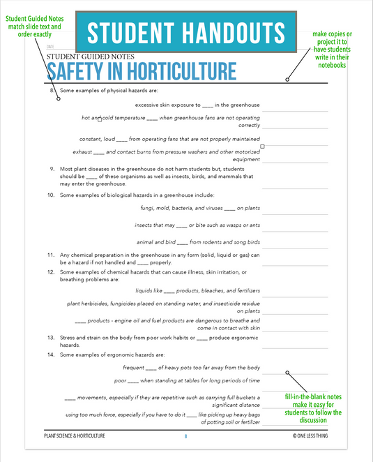 CCPLT02.4 Safety in Horticulture, Plant Science Complete Curriculum