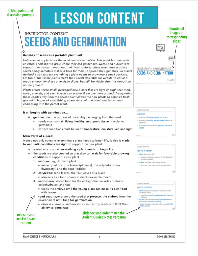 Load image into Gallery viewer, CCPLT04.1 Seeds and Germination, Plant Science Complete Curriculum
