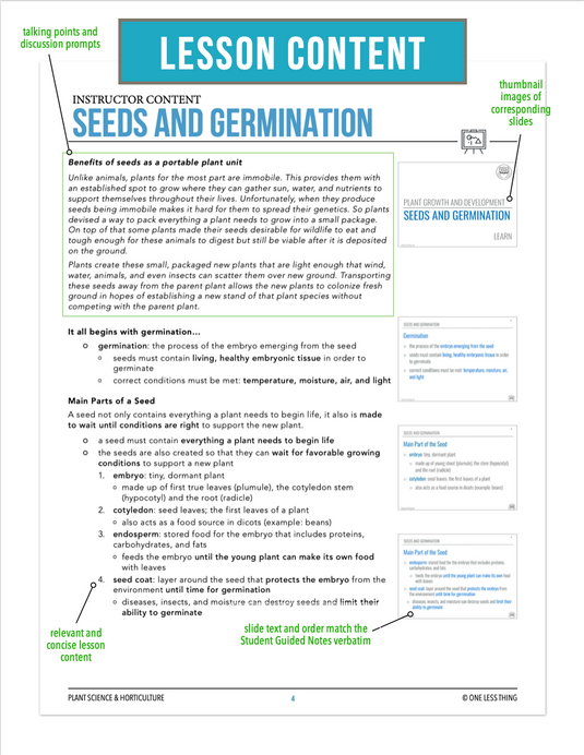 CCPLT04.1 Seeds and Germination, Plant Science Complete Curriculum