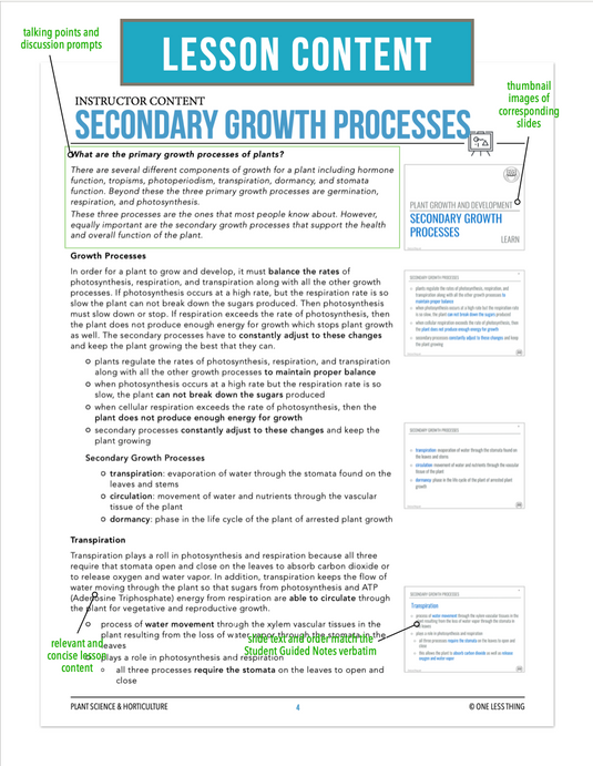 CCPLT04.2 Secondary Growth Processes, Plant Science Complete Curriculum