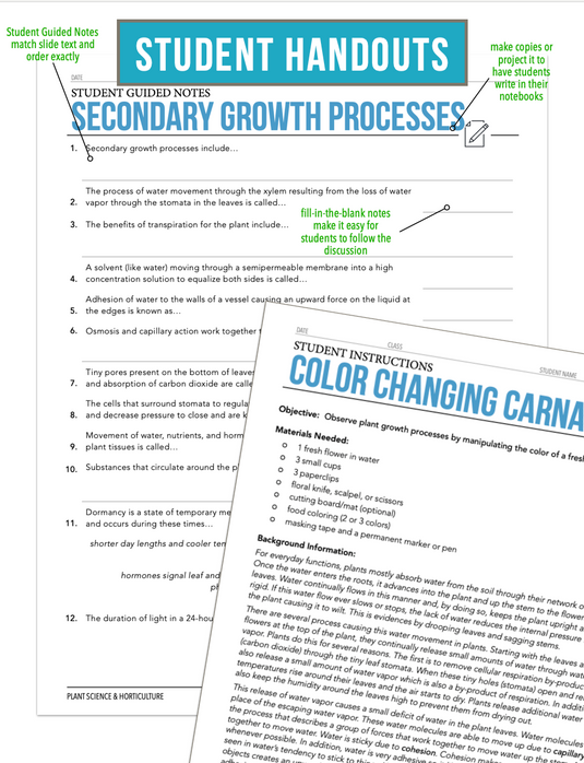 CCPLT04.2 Secondary Growth Processes, Plant Science Complete Curriculum