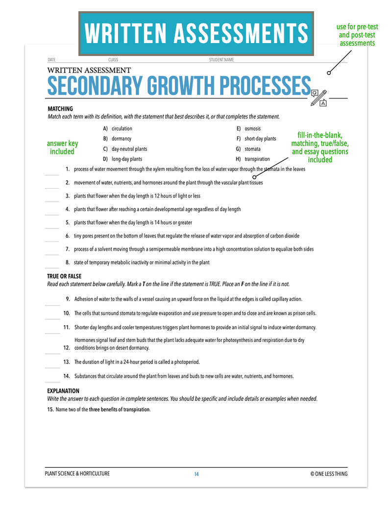 Load image into Gallery viewer, CCPLT04.2 Secondary Growth Processes, Plant Science Complete Curriculum
