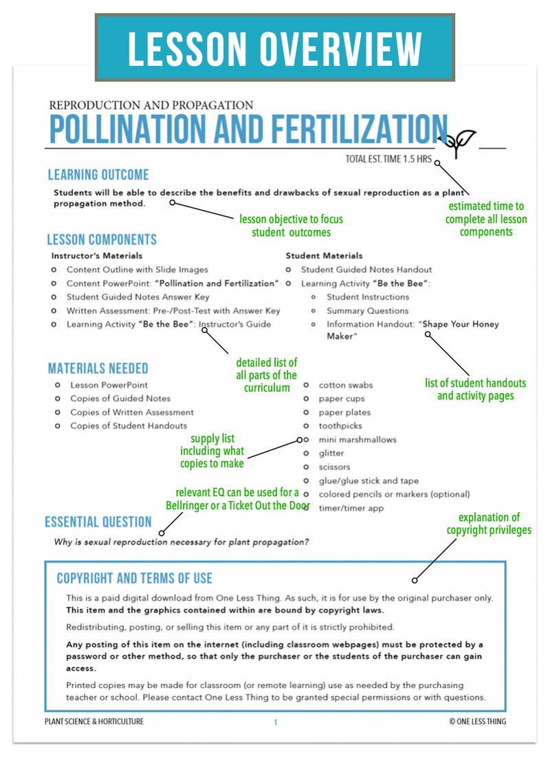 Load image into Gallery viewer, CCPLT05.1 Pollination and Fertilization, Plant Science Complete Curriculum
