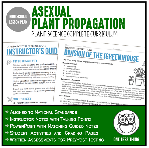 CCPLT05.2 Asexual Plant Propagation, Plant Science Complete Curriculum