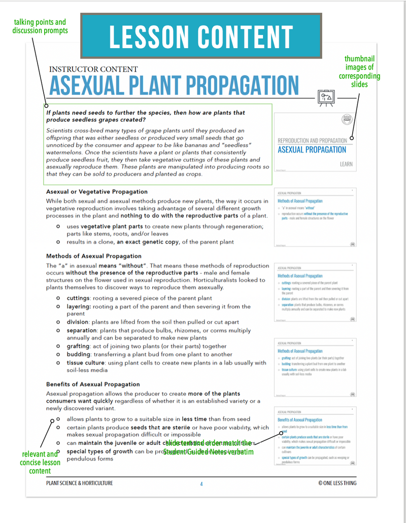 Load image into Gallery viewer, CCPLT05.2 Asexual Plant Propagation, Plant Science Complete Curriculum
