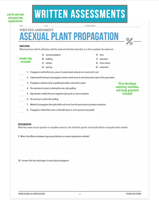 CCPLT05.2 Asexual Plant Propagation, Plant Science Complete Curriculum