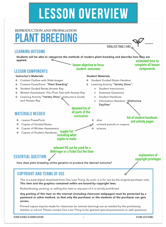 CCPLT05.3 Plant Breeding, Plant Science Complete Curriculum