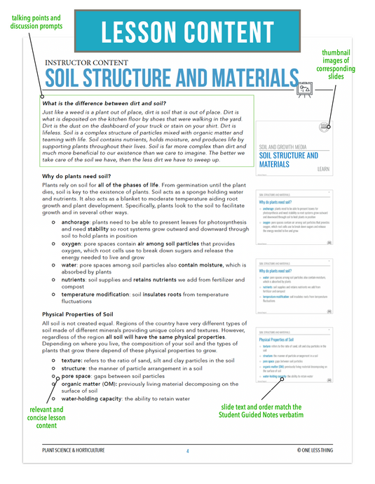 CCPLT06.1 Soil Structure and Materials, Plant Science Complete Curriculum